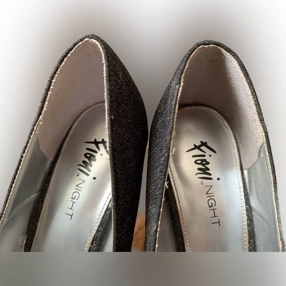 Fioni Night Women’s 9W Black Sparkly Heels - Picture 3 of 5